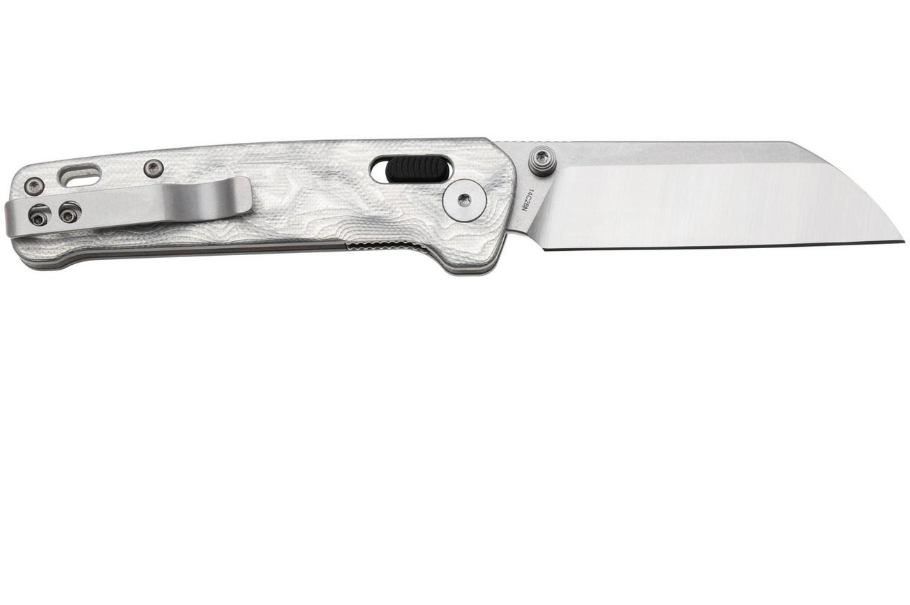 QSP Knife Penguin Glyde QS130GL-G1 Two-Tone 14C28N, Aluminium Foil G10, zakmes