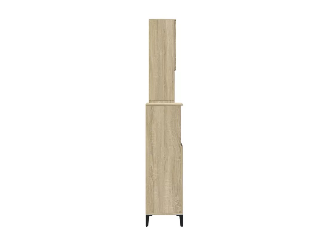 Ensemble de meubles de salle de bain 3 pcs chêne sonoma