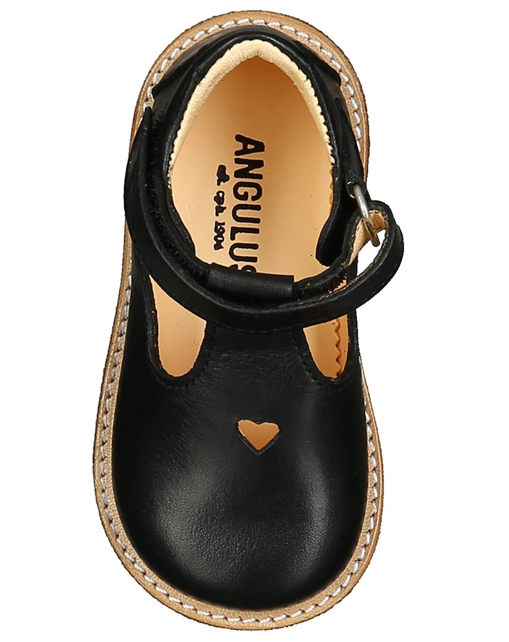 Lauflernschuhe MARY JANES HEART in schwarz