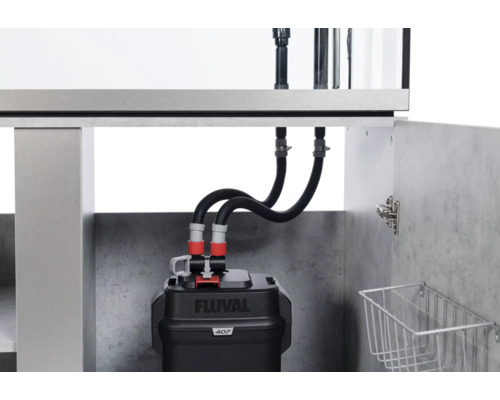 Aquariumcombinatie Fluval Siena 332 met LED-verlichting, verwarming, buitenfilter en kast, 332 l, beton, 110 x 55 x 128 cm