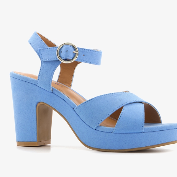 Blue Box blauwe dames sandalen met hak