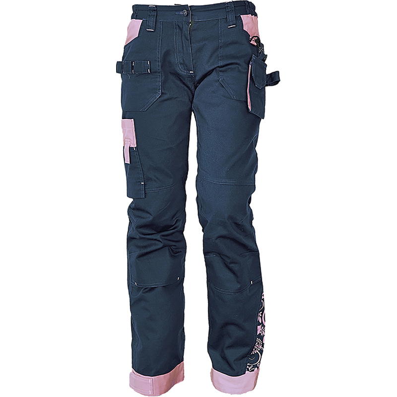 Cerva dames werkbroek Yowie 34 donkerblauw/paars