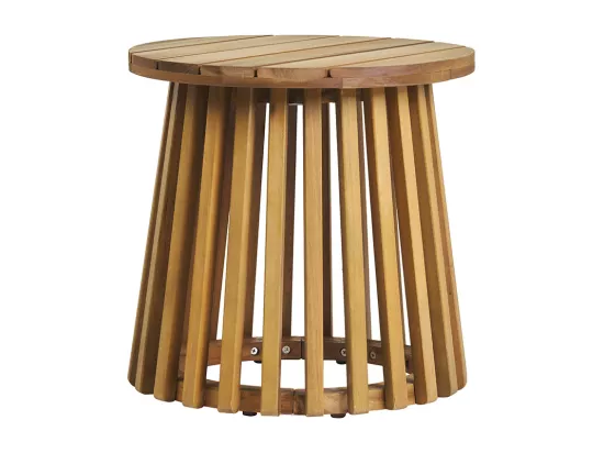 Table basse ronde en bois massif D40 cm - NASSAU