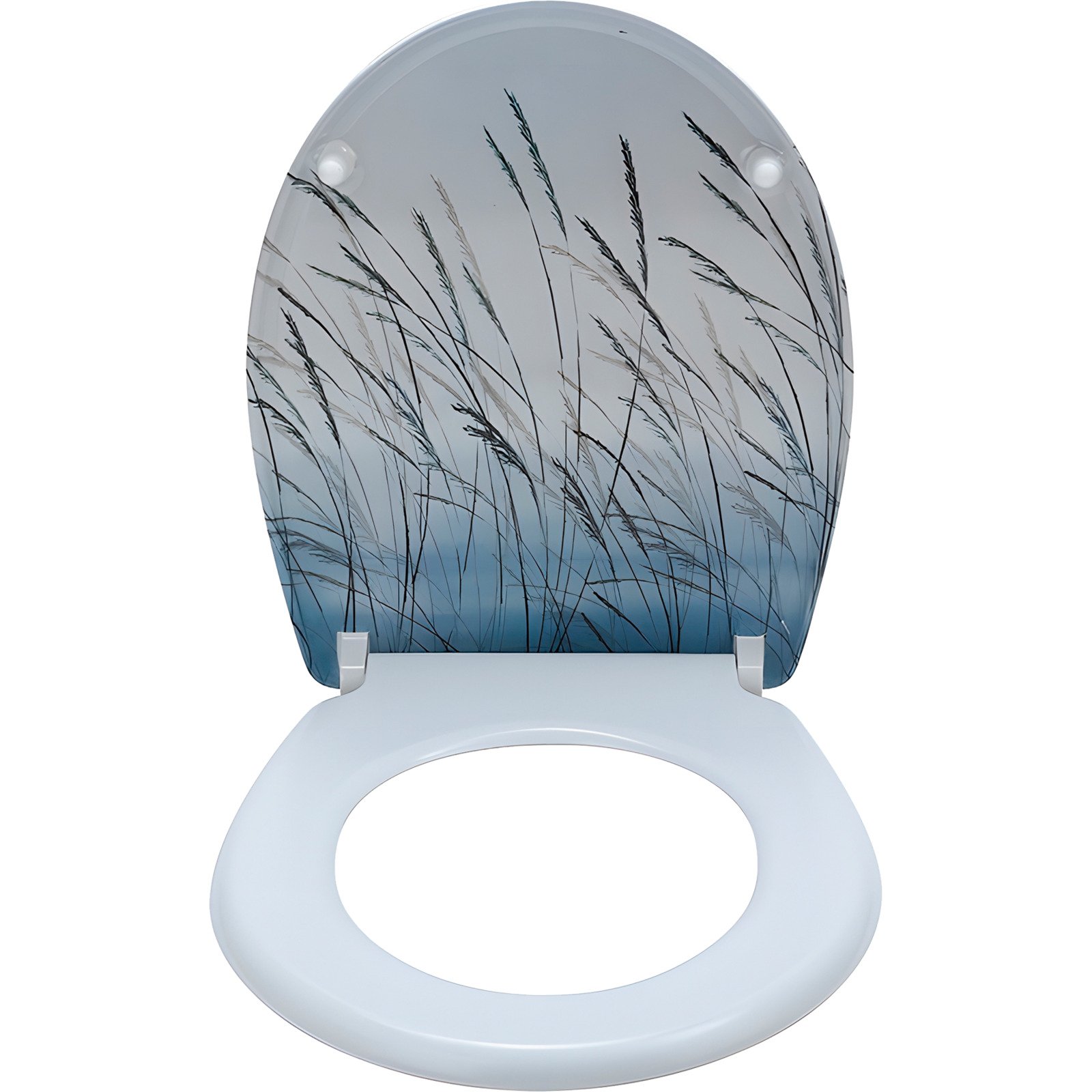 WC-Sitz Duroplast Schilf blau mit Absenkautomatik