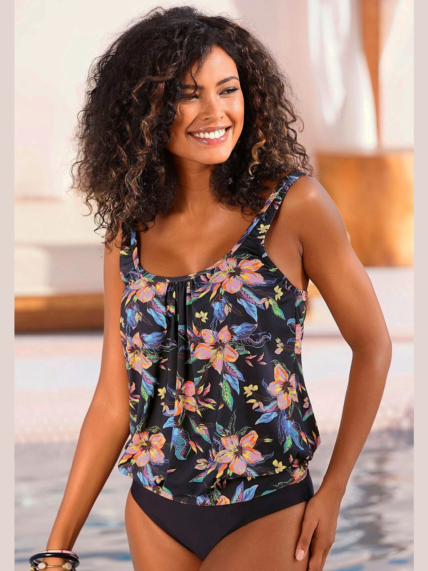 Haut de tankini imprimé floral