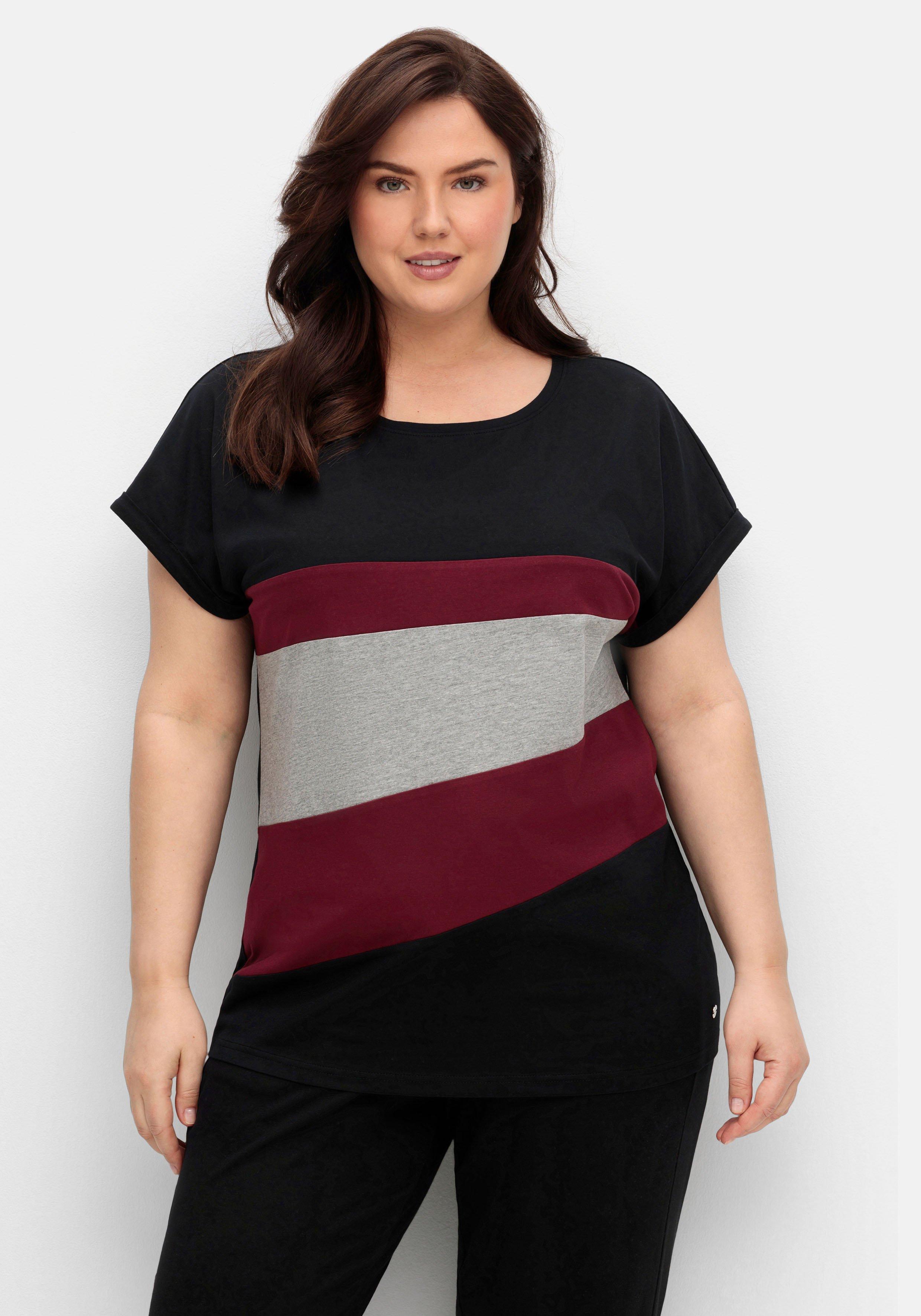 Oversized-Shirt in Colourblocking-Optik