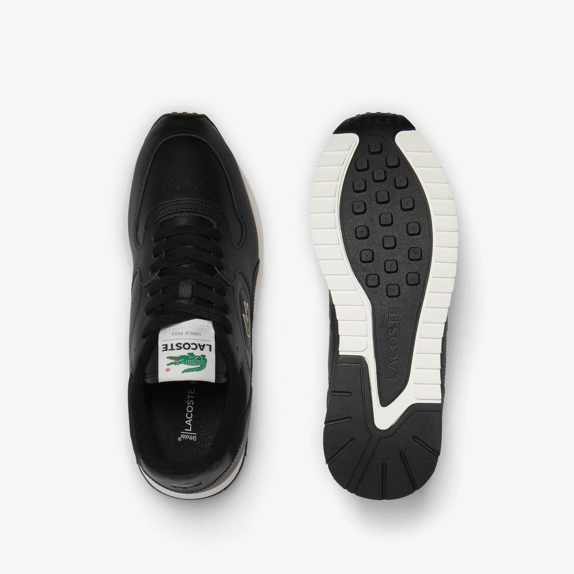 Herren-Sneakers Linetrack aus Leder Sneakers - Schwarz - Lacoste - Herren