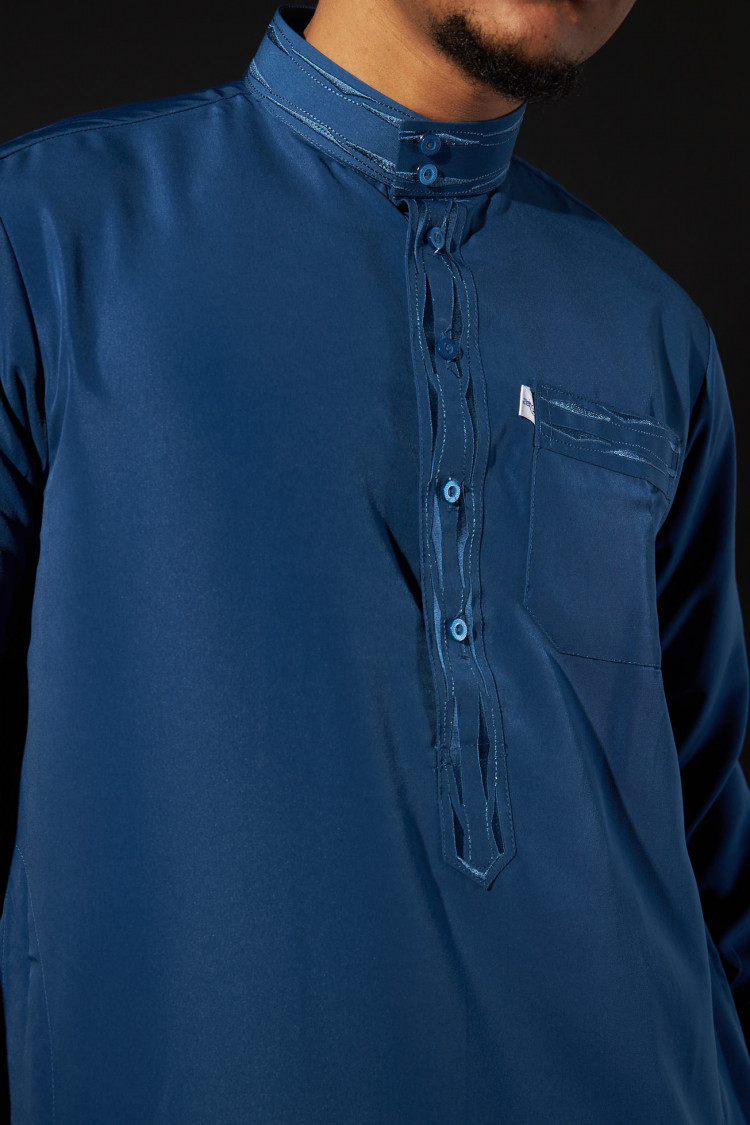 Ensemble 2 pièces qamis + pantalon bleu foncé