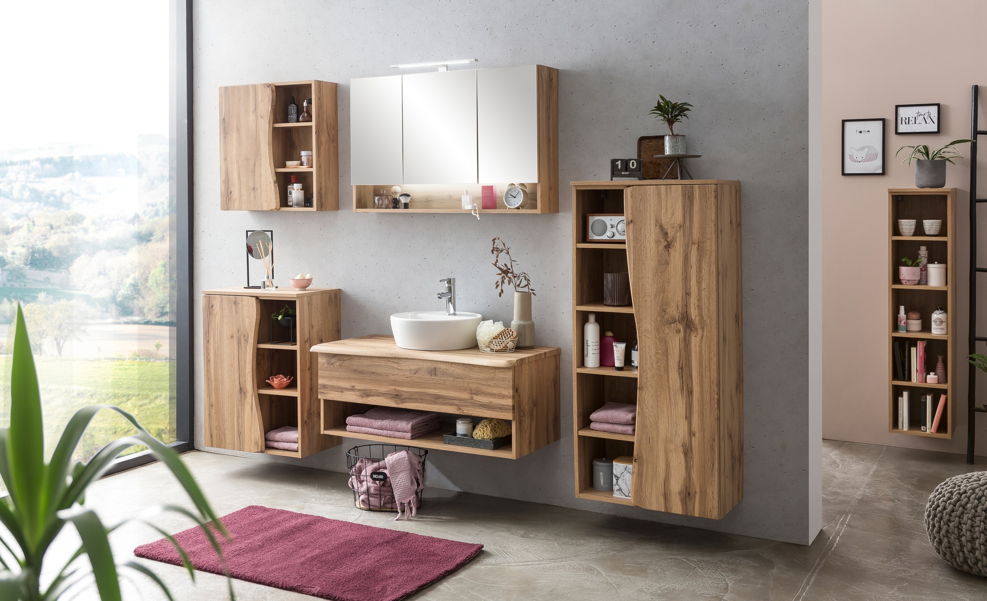Bad-Midiregal ANTWERPEN braun 130cm