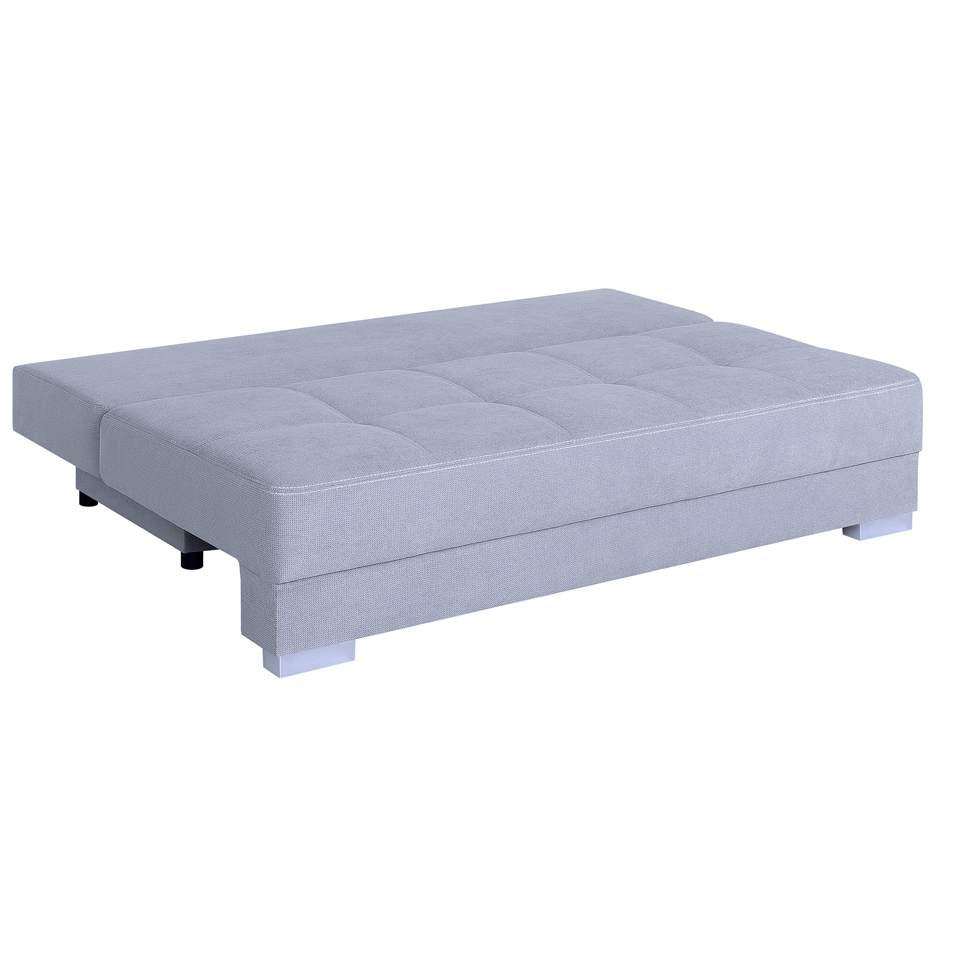 Schlafsofa - grau - mit Staukasten - Dauerschläfer