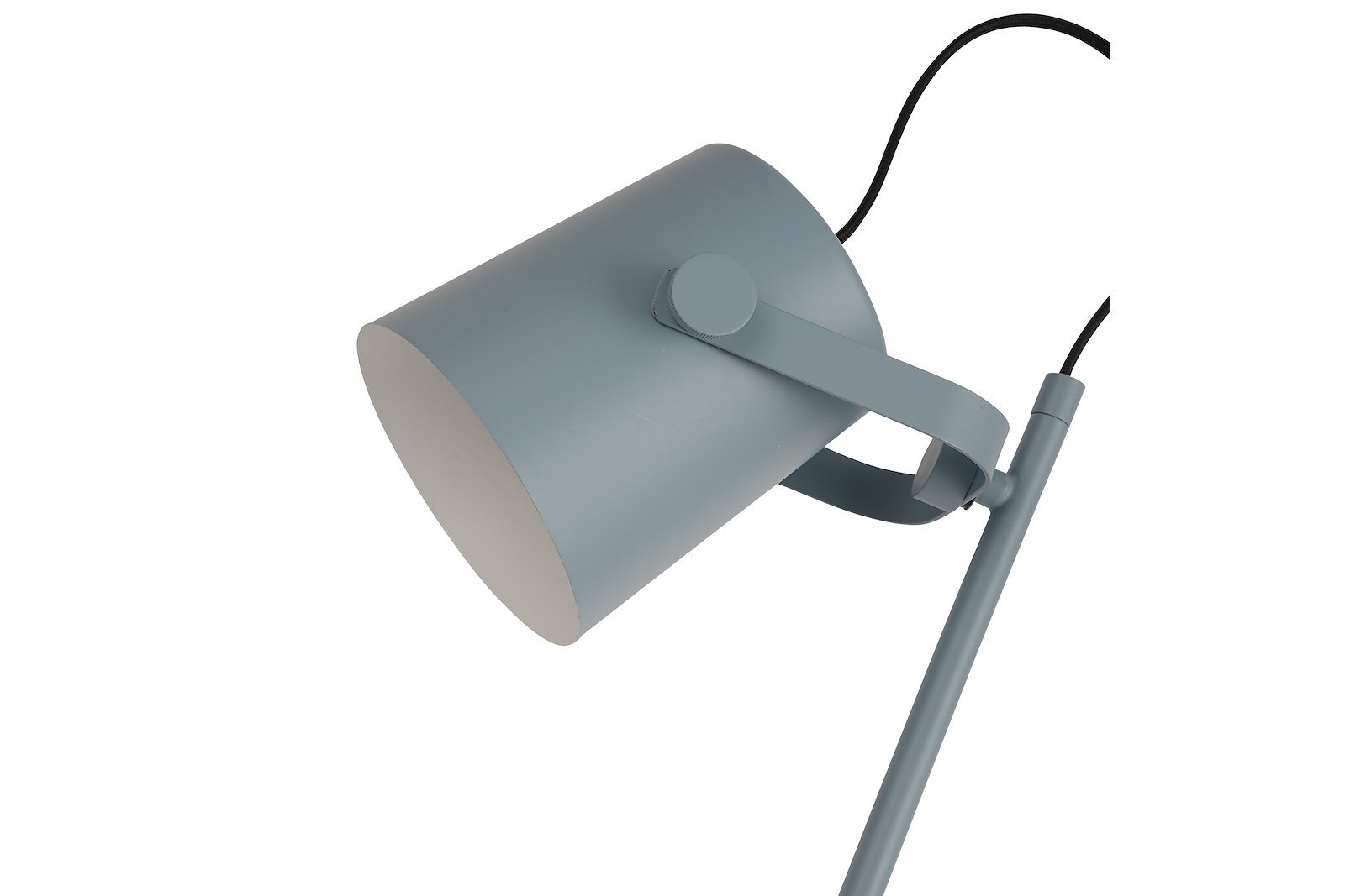 Barnsley bordlampe Blågrå farget med ledning og bryter E27 Max 28W