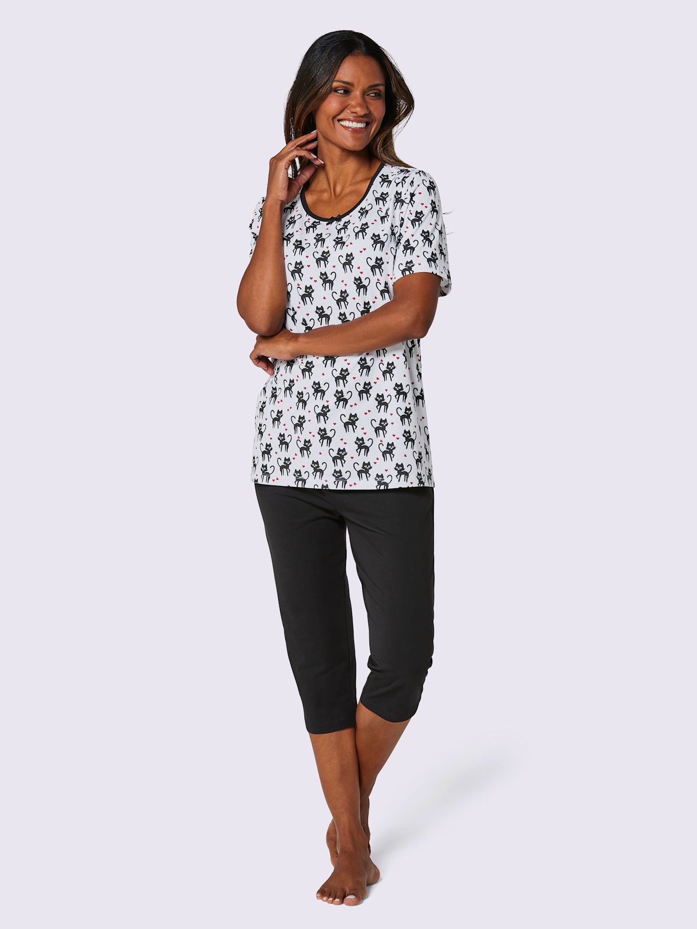 Pyjamas courts jersey fin