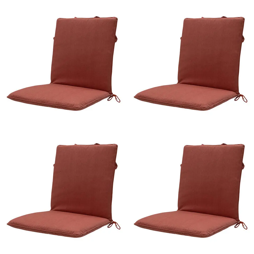 Madison - Stapelstoelkussen Terra canvas eco  - Ca. 97x49 cm - Set van 4