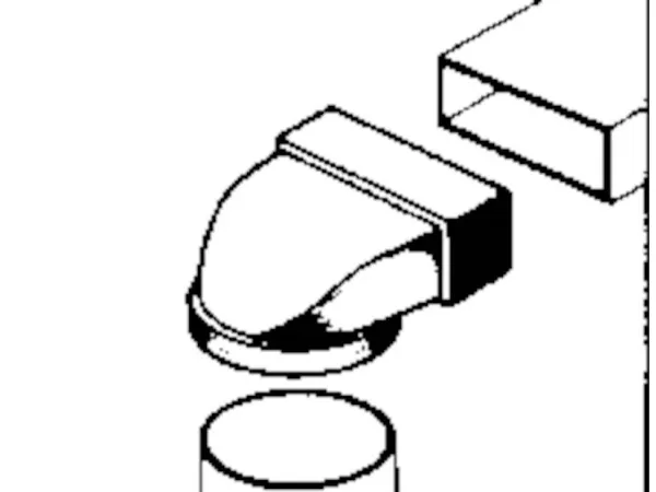 Wallair 20200114 Fladkanals-ventilationssystem 100 Afbøjningsstykke
