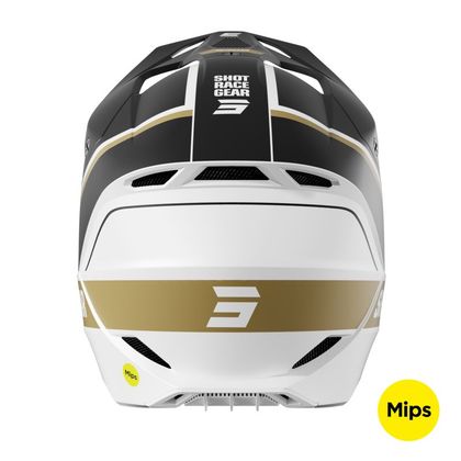 Casque cross Shot RACE - MYTHIC 2025 - Noir / Jaune