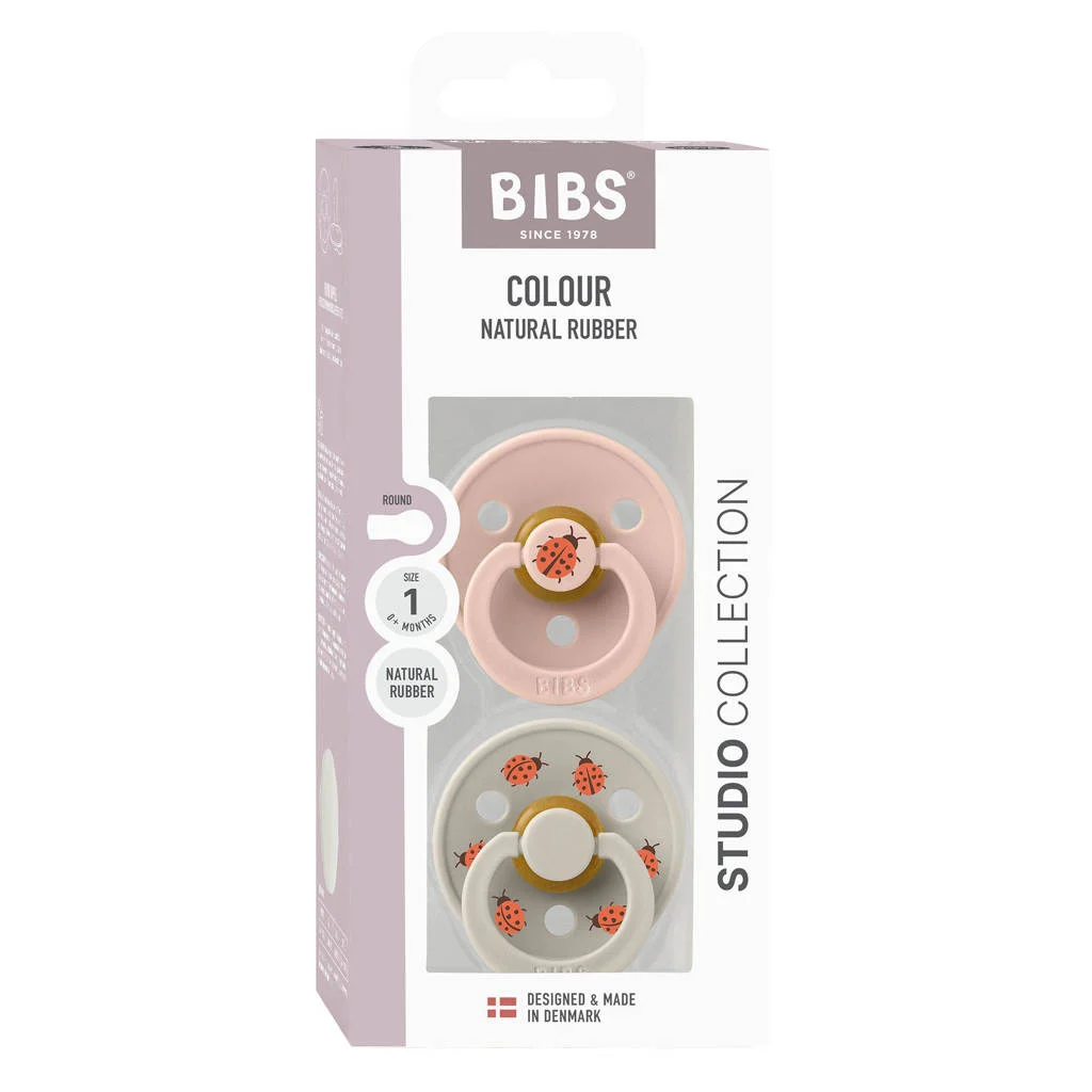BIBS Studio Colour Studio Colour Ladybug - Maat 1 - Blush Mix (2 stuks)