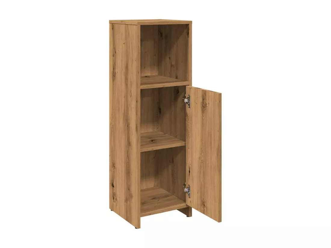 Armoire de bain chêne artisanal 30x30x95 cm bois d'ingénierie