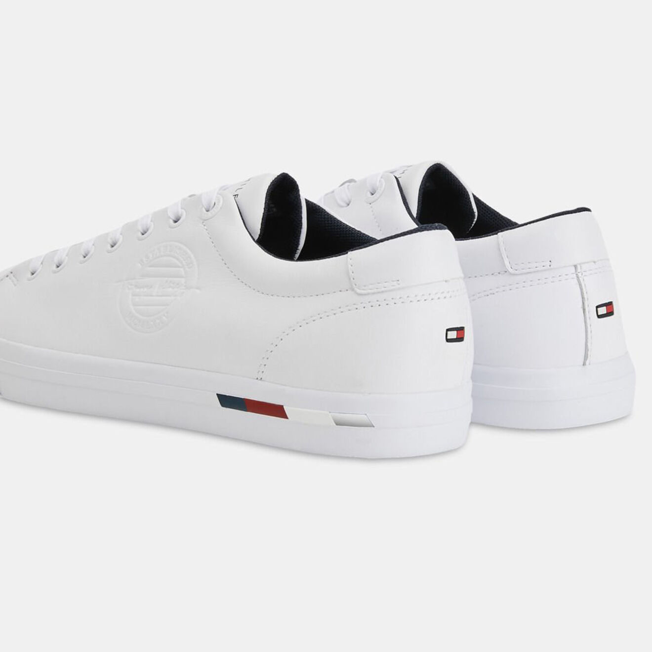 Tommy Hilfiger Baskets en Cuir Corporate Logo blanches
