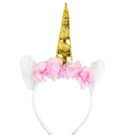 Den Goda Fen Kostüm - Haarreifen - Einhorn - Weiß/Gold