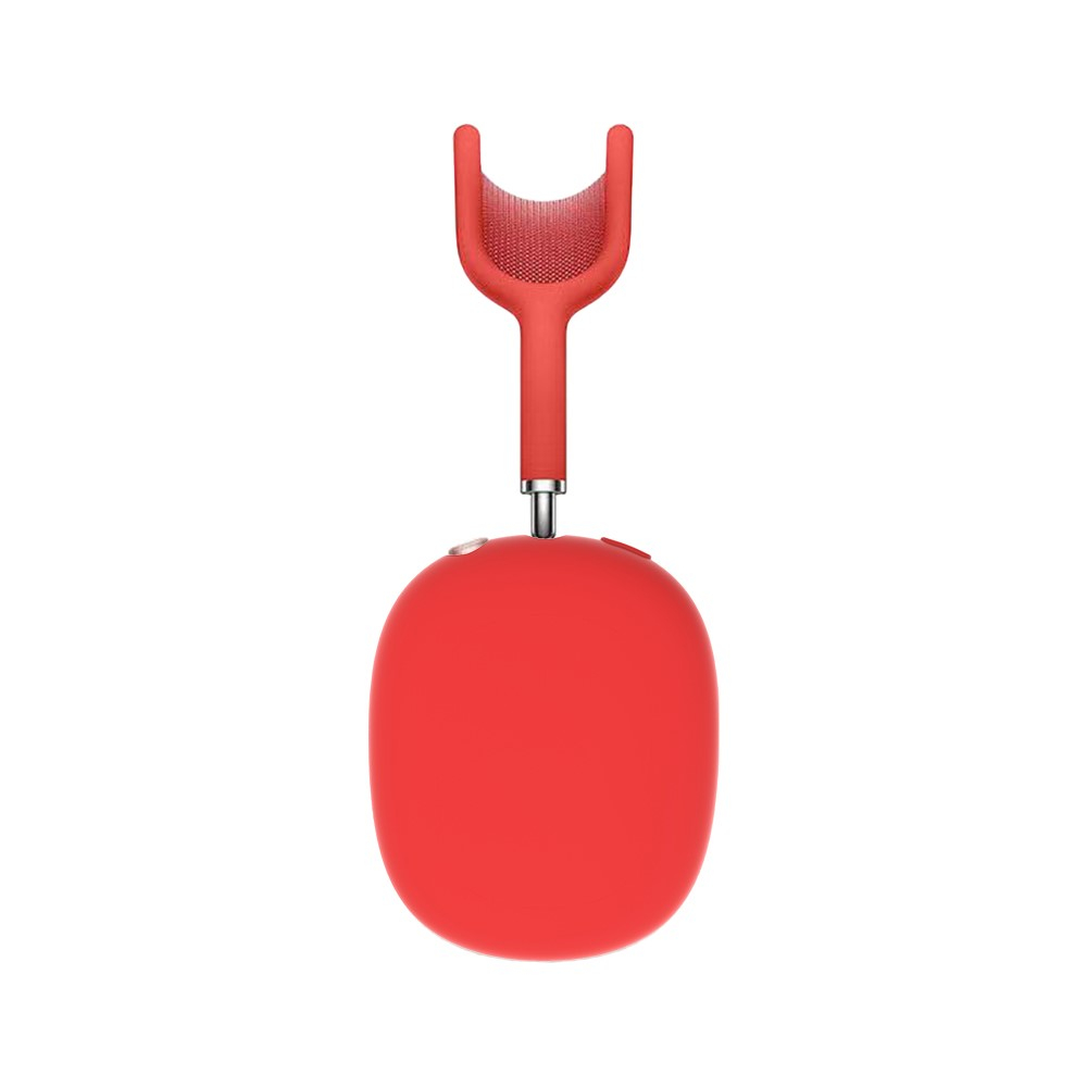 (5-tlg.Set) AirPods Max Silikon Hülle Schutz Abdeckung - Rot