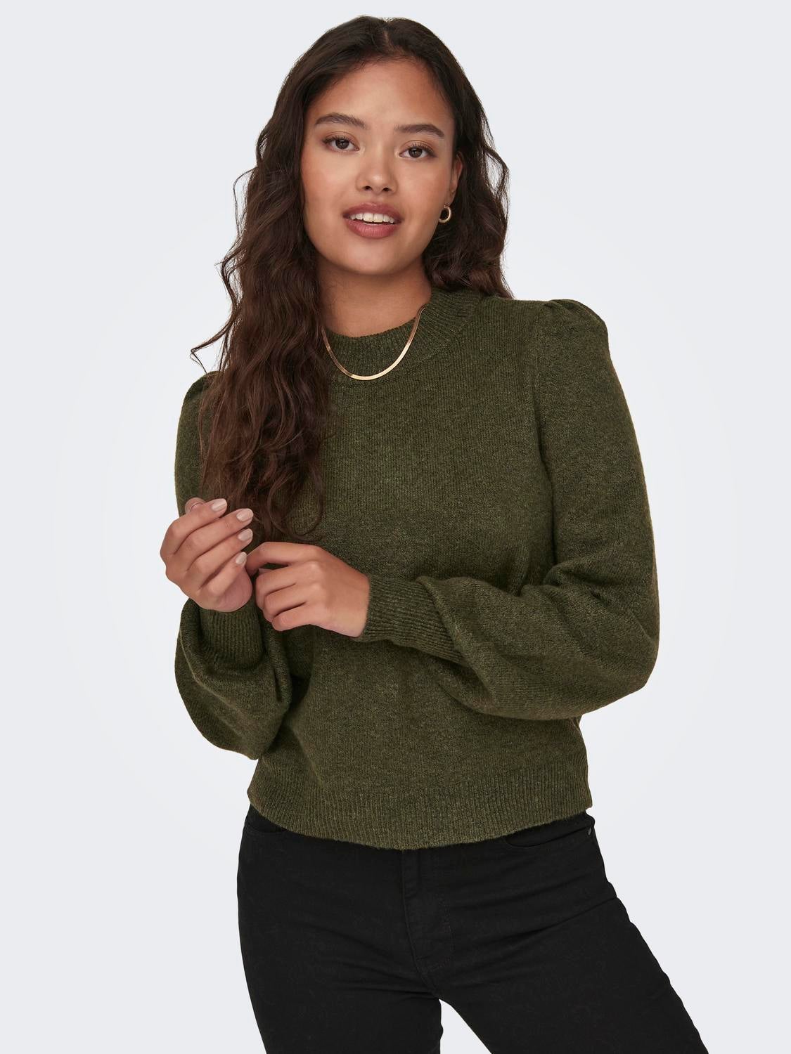 JDYRUE Strickpullover Dark Olive