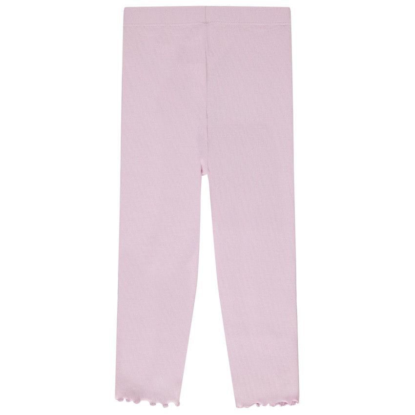 Caleçon effet côtelé avec boutons coco pour bébé fille - Lilas