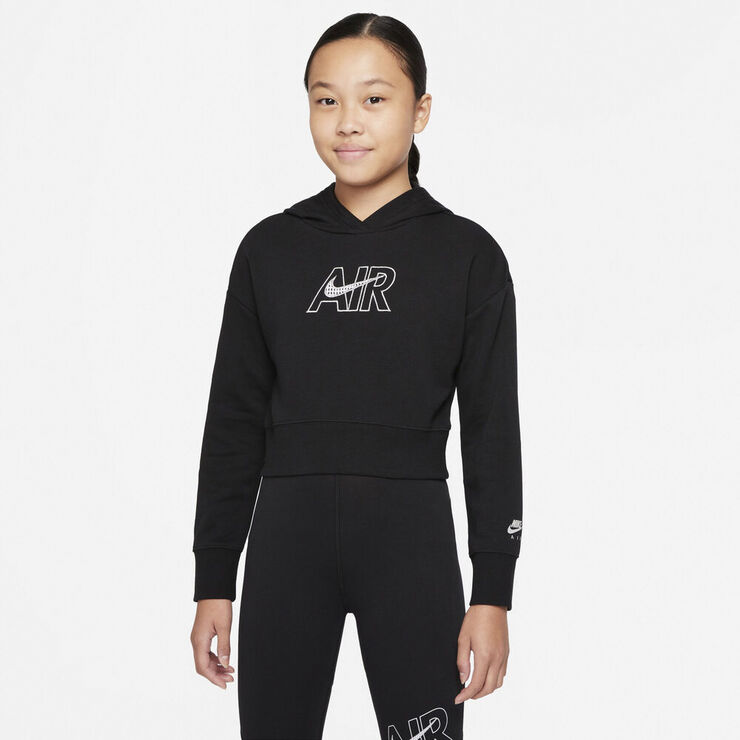 Nike Air French Terry Crop hættetrøje Sort