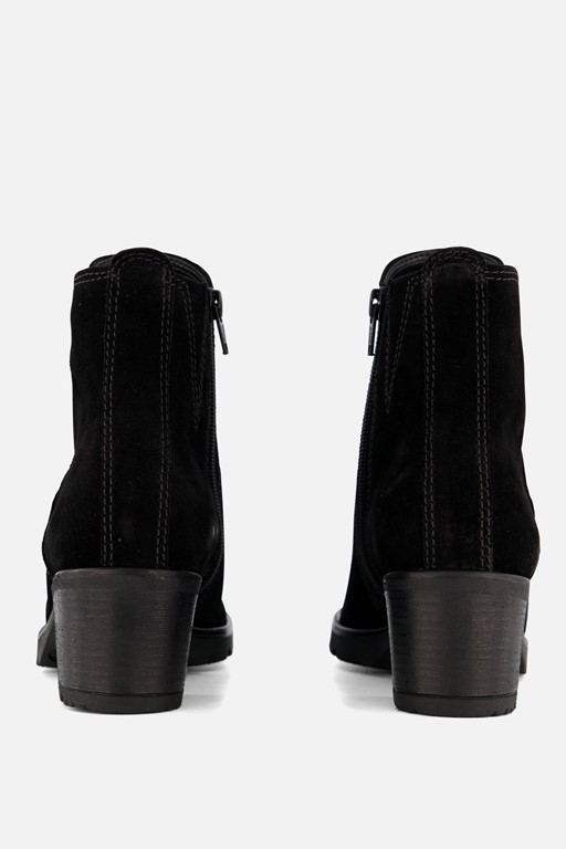 Gabor Enkellaarsjes zwart Suede