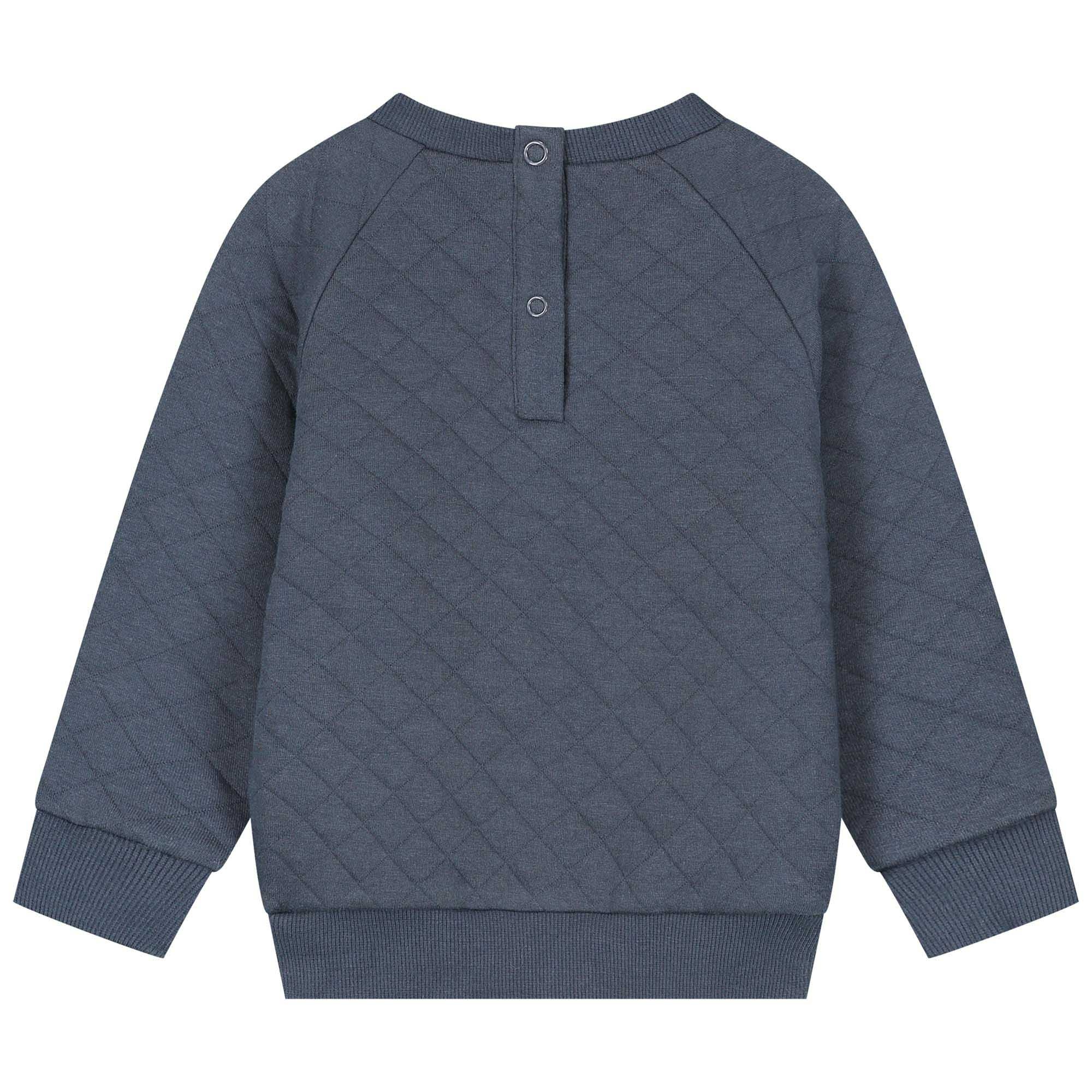 Prénatal baby sweater lange mouwen ruit blauw