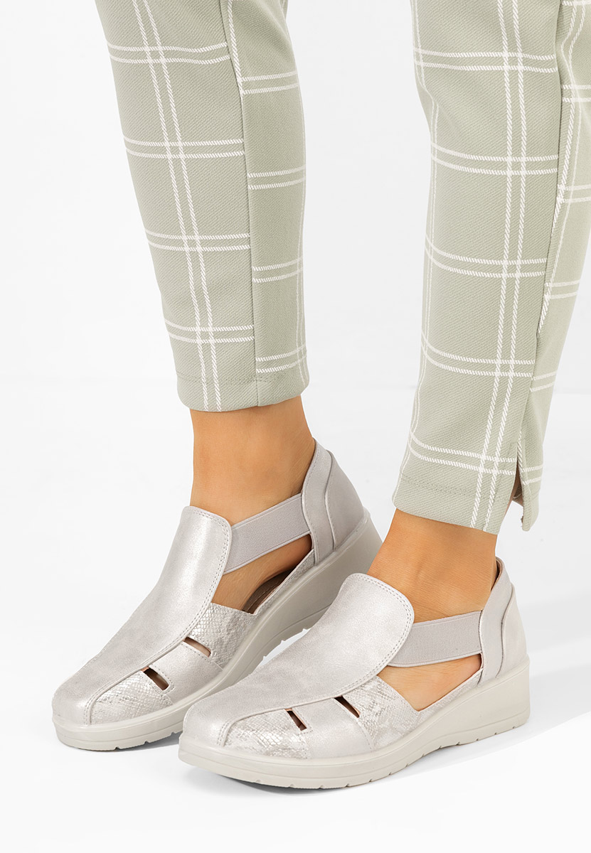 Espadrilles femme argent Grazyna