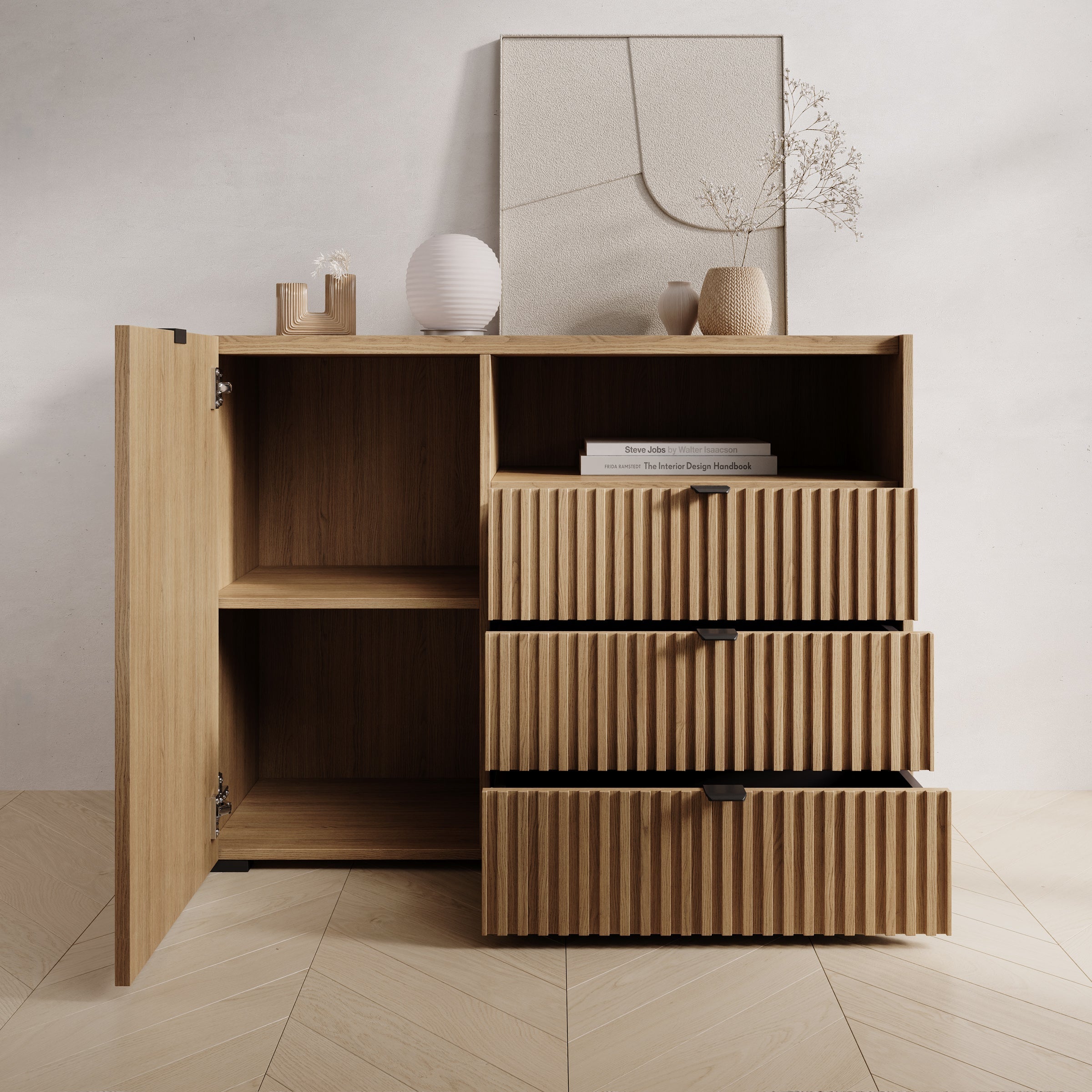 Meubella - Callahan - Dressoir - Eiken - 106 cm