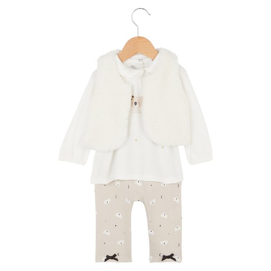 Combinaison + gilet Petit Koala   Écru/Beige        de               Marèse