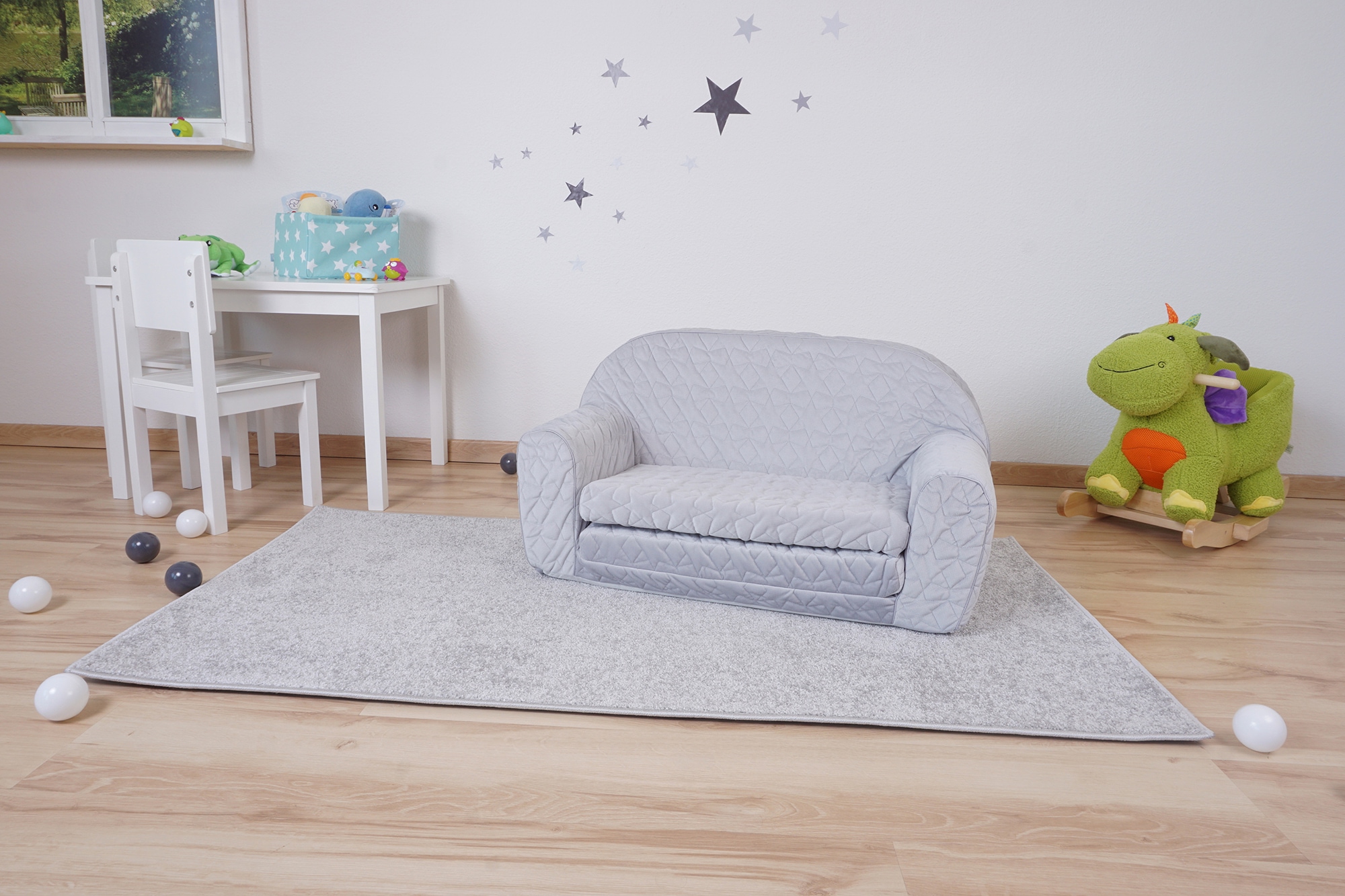 Knorrtoys® Sofa »Cosy, Geo Grey« für Kinder; Made in Europe