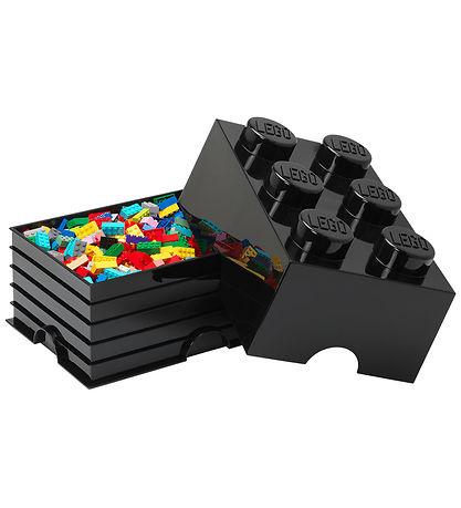 LEGO® Storage Aufbewahrungsbox - 6 Knäufe - 37,5x25x18 - Schwarz