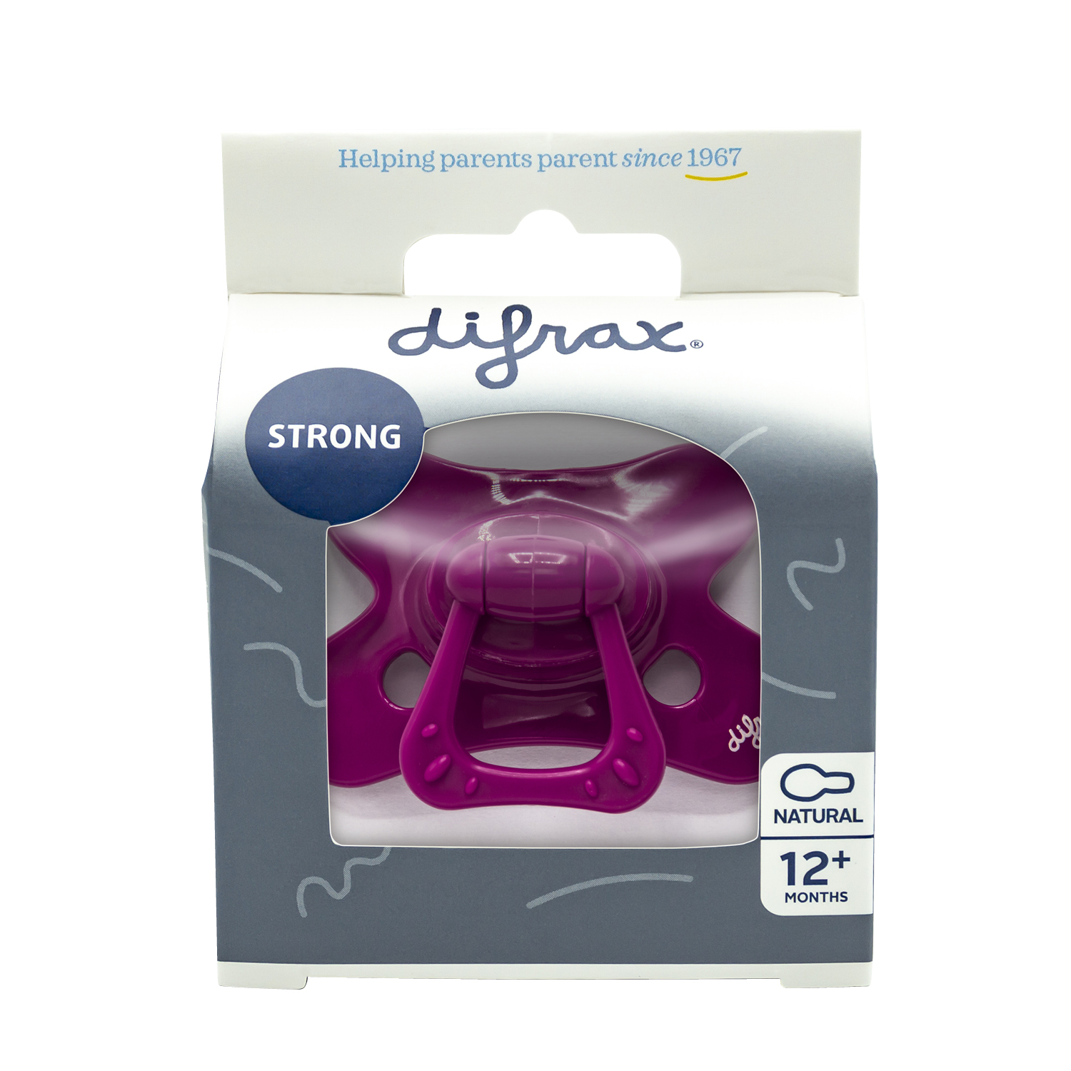 Difrax Fopspeen Natural 12 maand Wildberry (1 stuk)