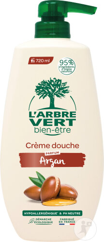 L'Arbre Vert Crème Douche Nourrissant Format Familial Extraits D'Argan Flacon Pompe 720ml