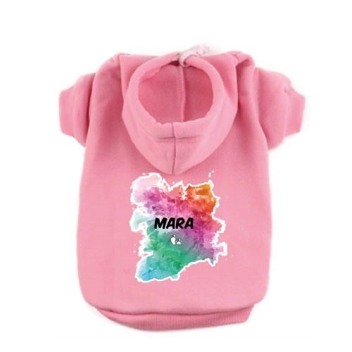 Moletom colorido com estampa de bolinhas para cachorros, rosa