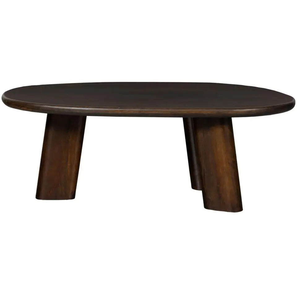 WOOOD Roundly Salontafel - Mangohout - Walnoot - 40x110x60