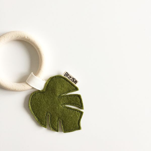 BEZISA Leaves Bijtring Pistache Green