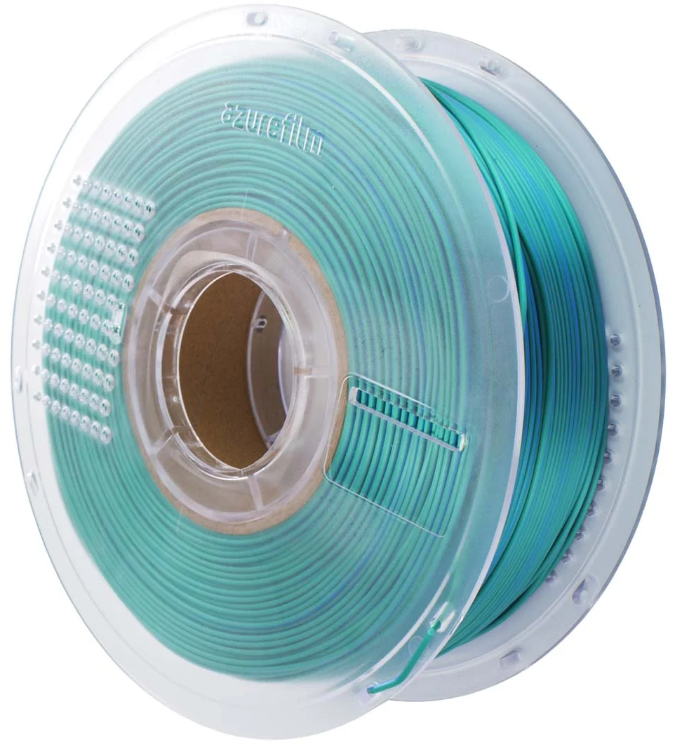 AzureFilm  PLA Silk Dual Color Emerald Surf, 1,75 mm / 1000 g    Glänzende & schimmernde PLA Effekte in Emerald Surf