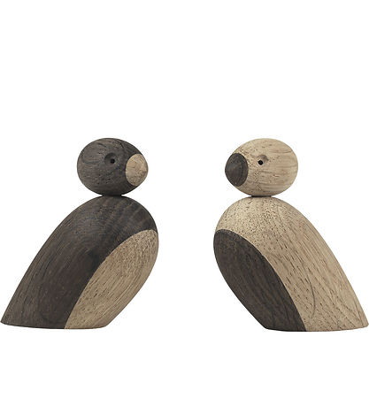 Kay Bojesen HolzFiguren - Spurvepar - 6 cm - Klein - Eiche/Räuch