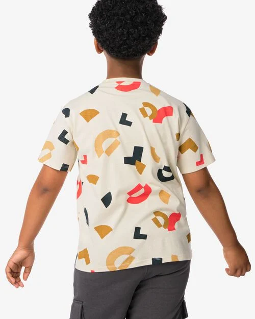 t-shirt enfant abstrait blanc cassé