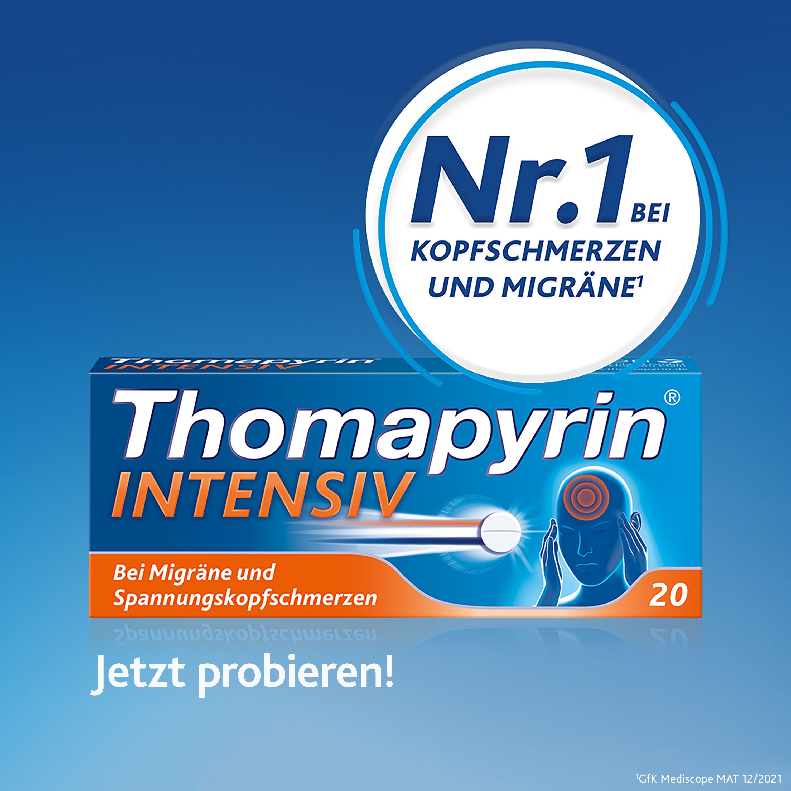 Thomapyrin INTENSIV bei intensiveren Kopfschmerzen & Migräne