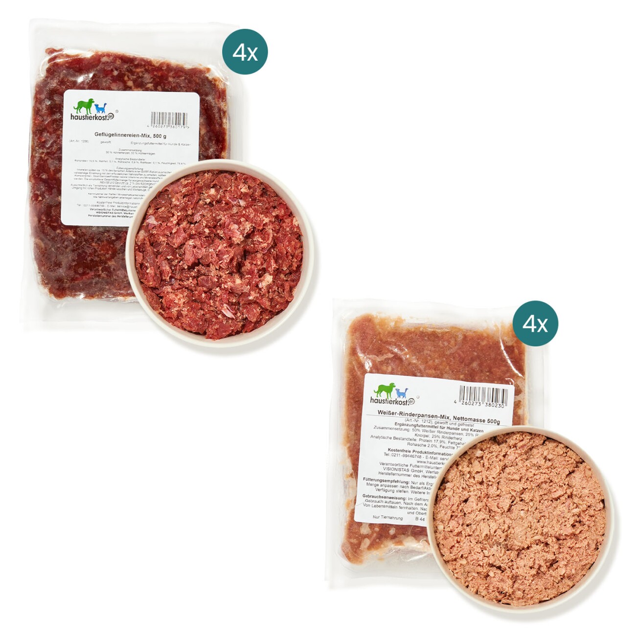 haustierkost.de Schlemmer Paket HUND Frostfutter 19 kg
