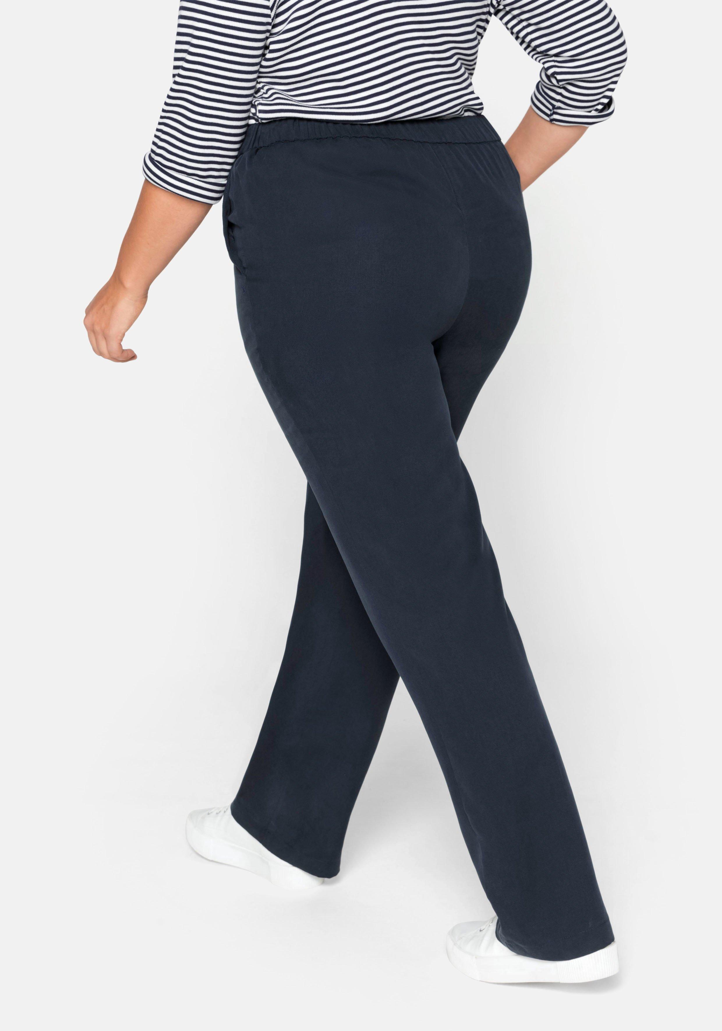 Gerade Hose mit Seitenschlitzen aus TENCEL™ Lyocell