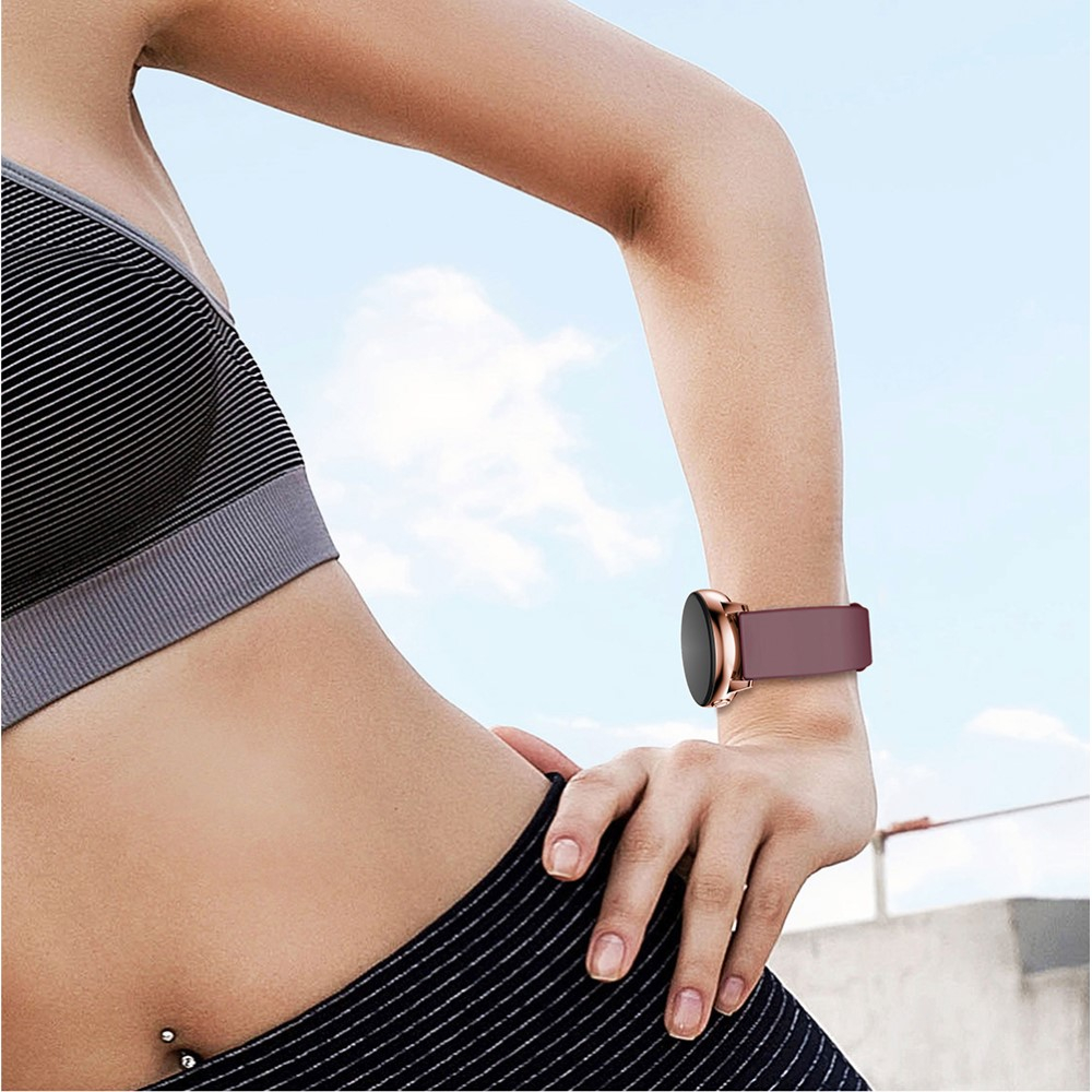 Samsung Galaxy Watch 7 (44mm) Silikon Sport Armband mit Dornschliesse (Gelenkumfang: 155-195mm) - Weinrot