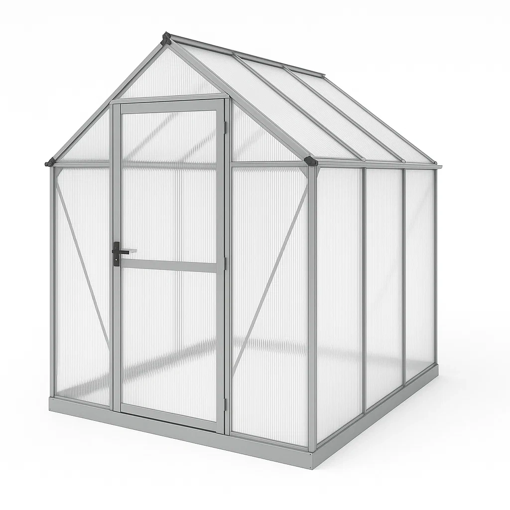 Serre en aluminium et polycarbonate transparent 190x185x195 cm