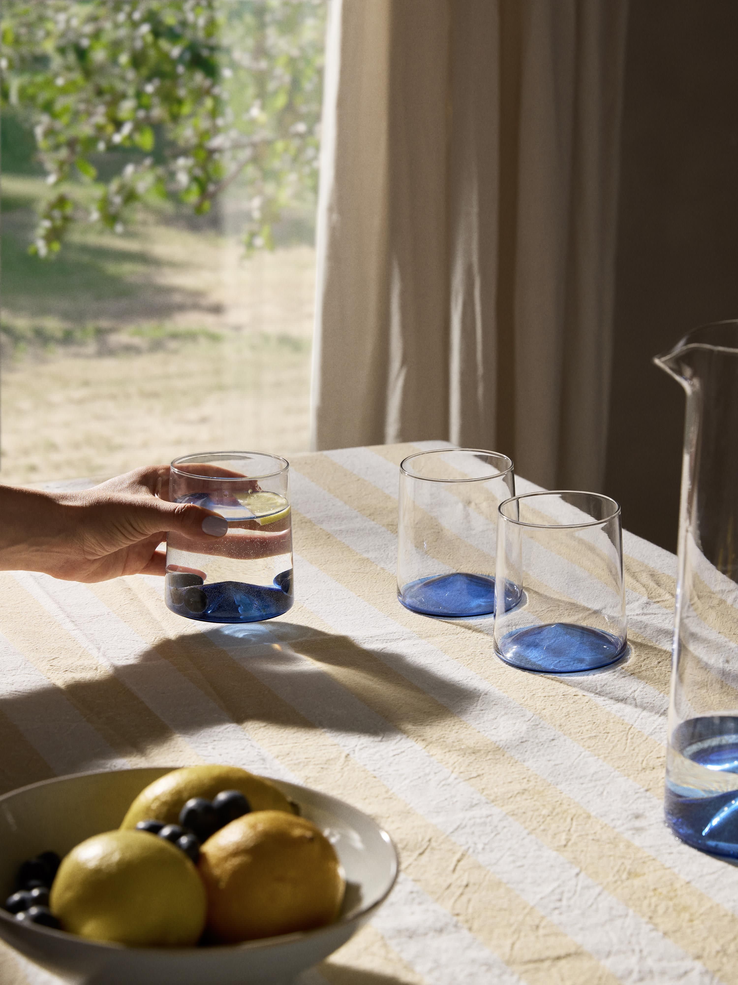 Mondgeblazen waterglazen Hadley, 4-delig