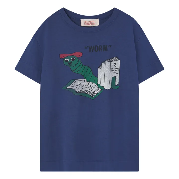 The Animals Observatory T-Shirt Rooster Worm | Bleu marine