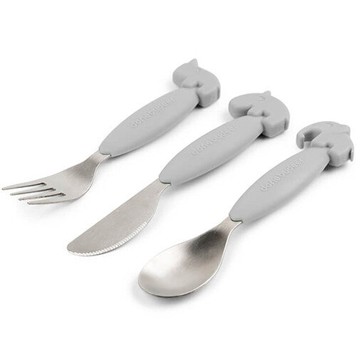 Done by deer kinderbestek easy-grip - grey